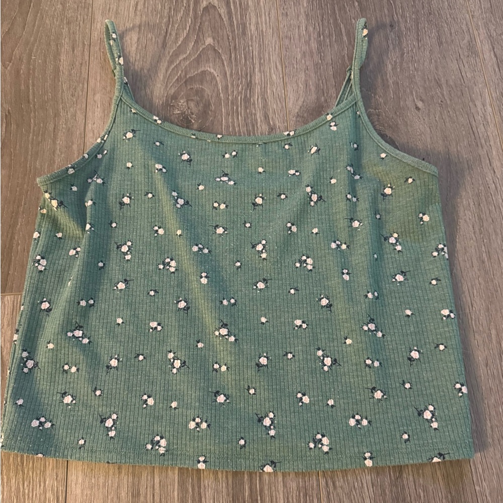 green flower American eagle tank top